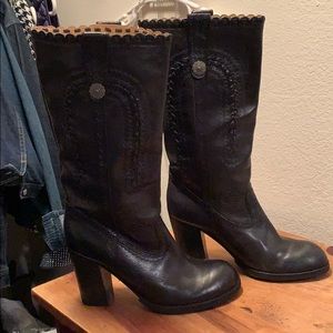 Ash leather boots